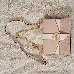 Greenwich Small Color-Block Logo and Saffiano Leather Crossbody Bag